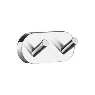 Smedbo HK356 3 1/2 in. Double Towel Hook in Polished Chrome from the Home Collection